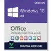 Windows 10 Pro + MS Office 2016 Professional Plus Combo Pack
